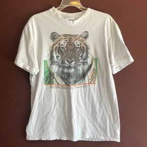 Vintage 1987 extinction is forever tiger tee